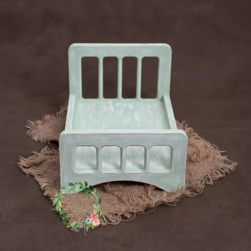 Newborn Posing Detachable Mini Bed Baby Photo Shooting Props Wooden Crib Infant Photograph Accessory | Мать и ребенок