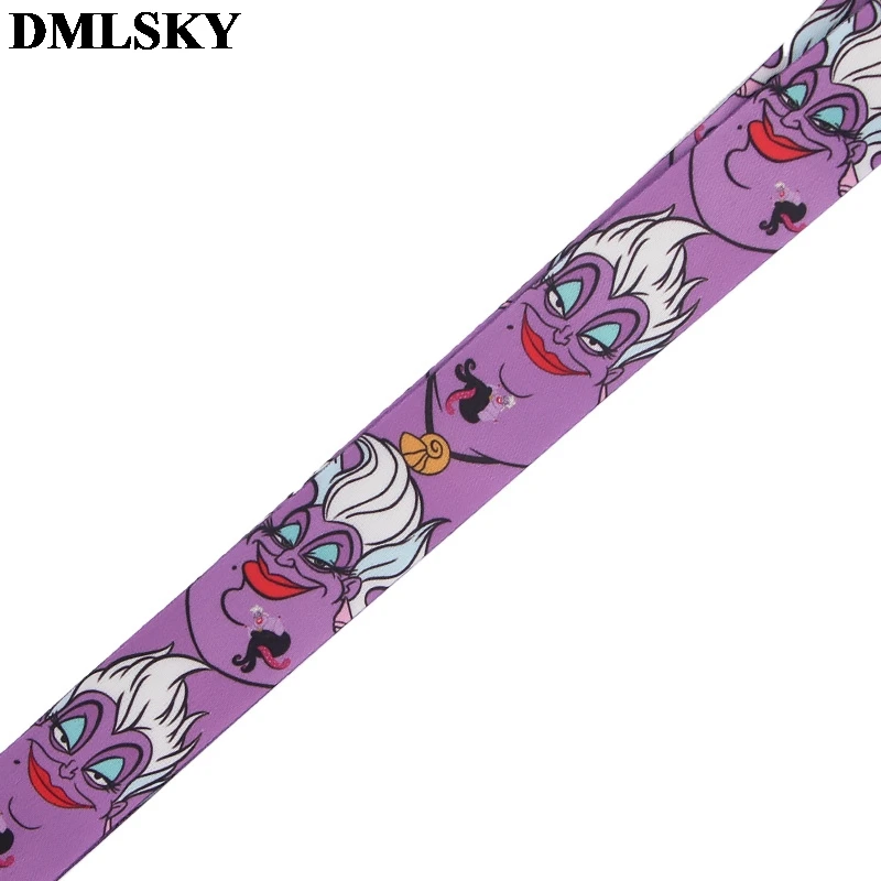 DMLSKY забавные Ursula шнурок для ключей мультфильм ремешки для ключей значок ID Мобильный телефон Веревка шеи ремешки подарки M3863