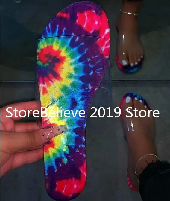 Новинка 2020 года Сезон весна лето Пляжные вьетнамки с принтом в виде звезд и