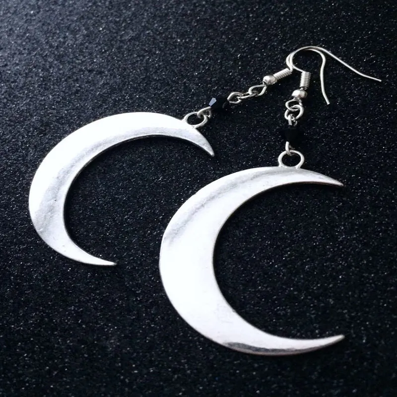 

Crescent Moon Earrings Mystic Gothic Jewelry Lunar Witch Celtic Pagan Wiccan Luna Moon Phase Witchy Goddess Fashion Woman Gift