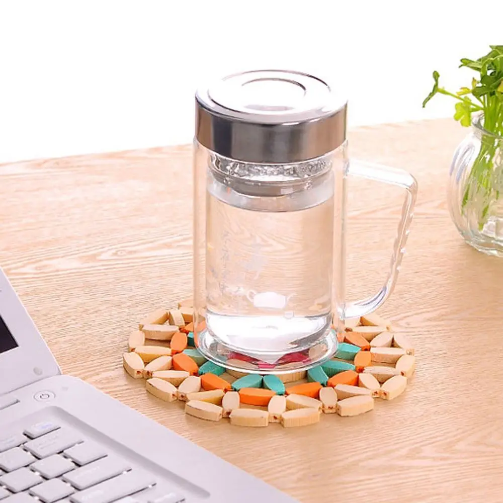 Стол коврики круглые бамбуковые салфетки теплоизоляционные прокладки подставки