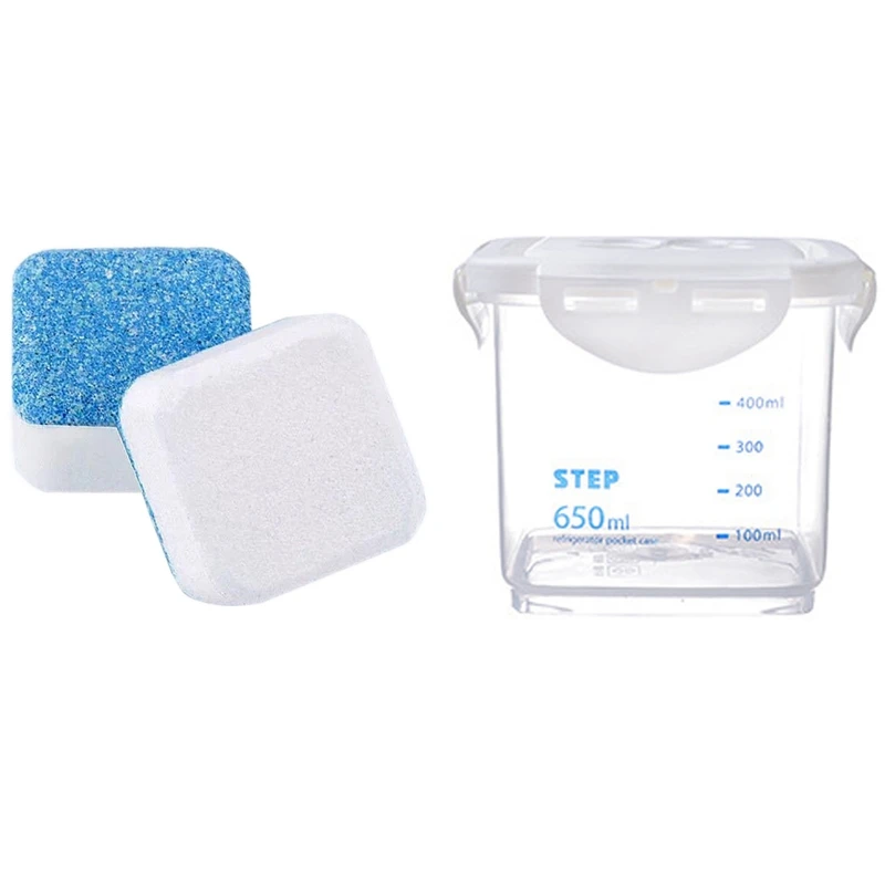 21 шт. аксессуары: 1 герметичный резервуар для хранения со шкалами квадратные