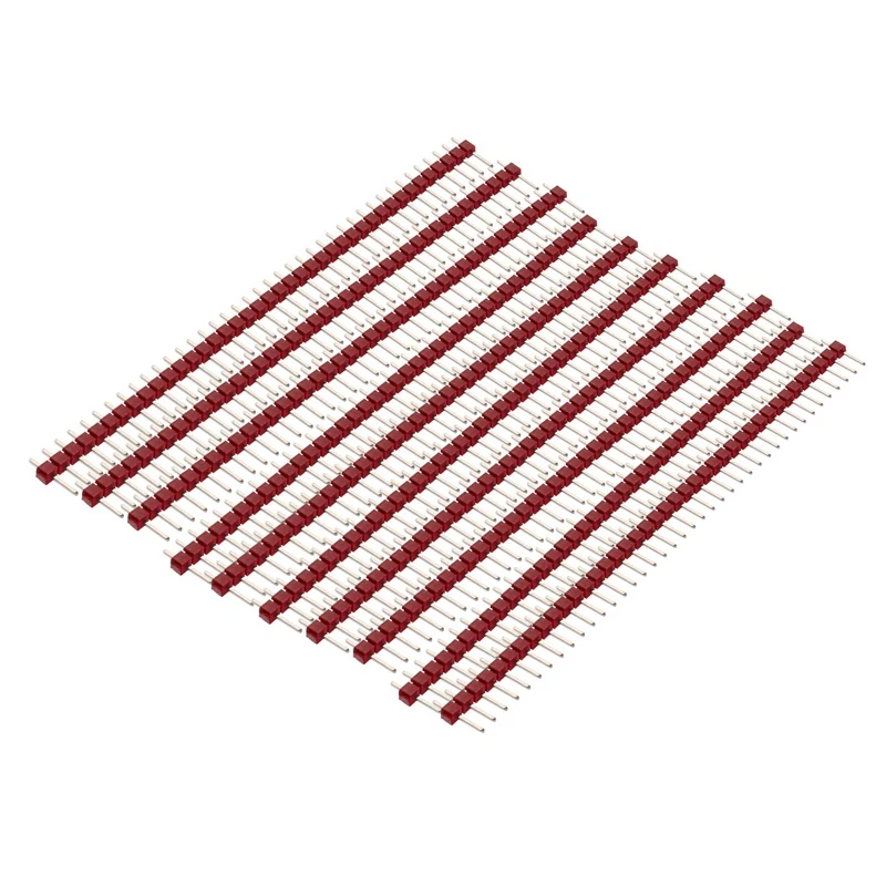 20 полос 2 54 мм 40 штырьков Однорядный штырьковый удлинитель для Arduino DIY - 10 красный и