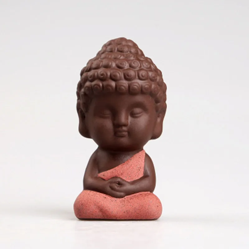 Маленькая статуя Будды керамический цветочный горшок чай предметы интерьера для