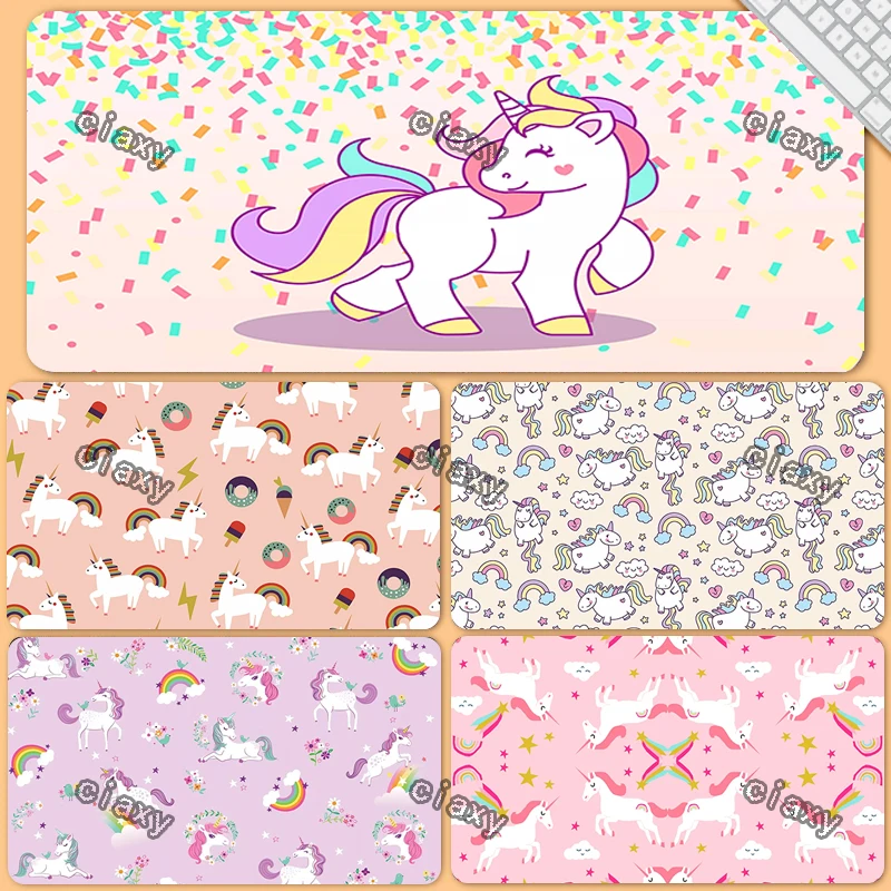 

Симпатичный мультяшный Единорог, коврик для клавиатуры, геймерская мышь, коврик для мыши, компьютерный и офисный коврик Xxl, настольные коври...