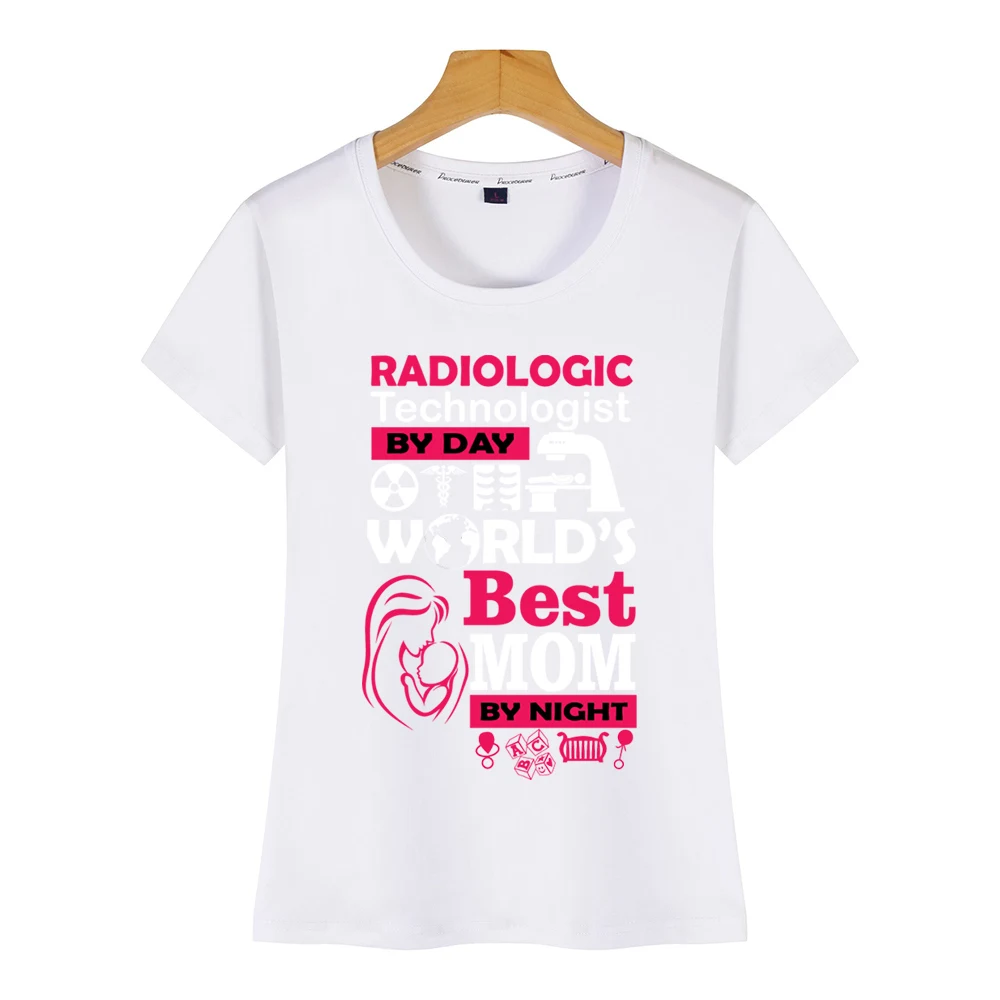 Женская футболка с круглым вырезом и радиологом винтажная короткая женская