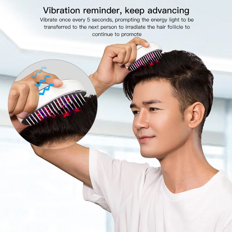 Электрический лазерный Расческа для роста волос против выпадения Массажная
