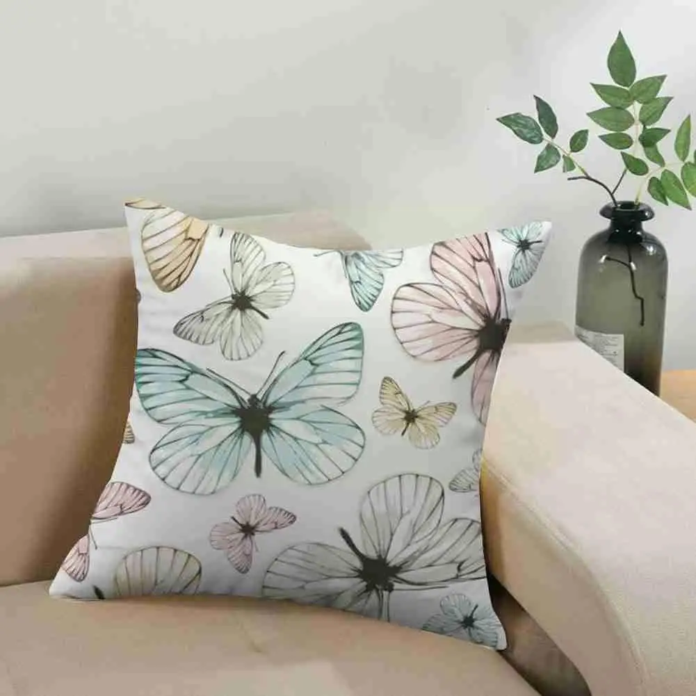 

Multiple Styles Printing Pattern Polyester Pillowcase Peach Pillow Square Sofa Decoration Home Skin Cushion Cover L9O6