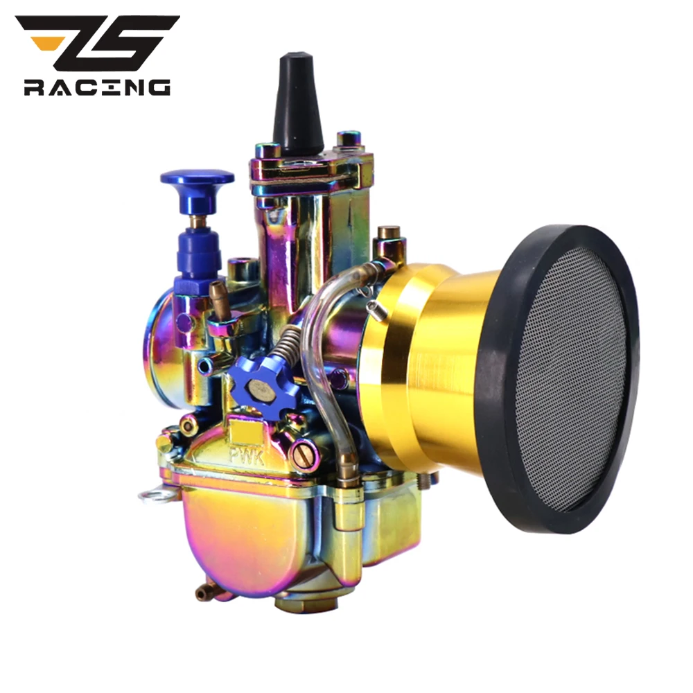 

ZS Motorcycle Carburetor 21/24/26/28/30/32/34mm 2/4T Keihin PWK Carb With wind Cup For Scooter Dirt Bike Moped ATV 90-400CC