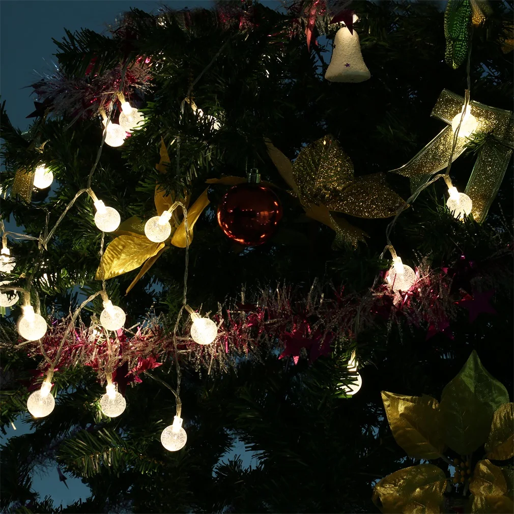 

Snow Ball 3 LED Fairy String Light Xmas Party Battery Operated Day White No Heat Generation And Durable Special Party Atmosphere