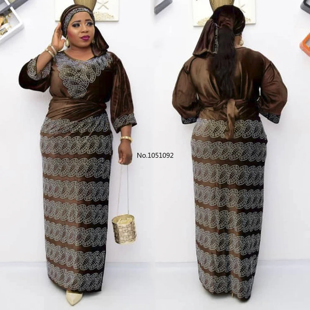 Вечерние платья размера плюс для женщин бархатная одежда 2021 новый комплект из