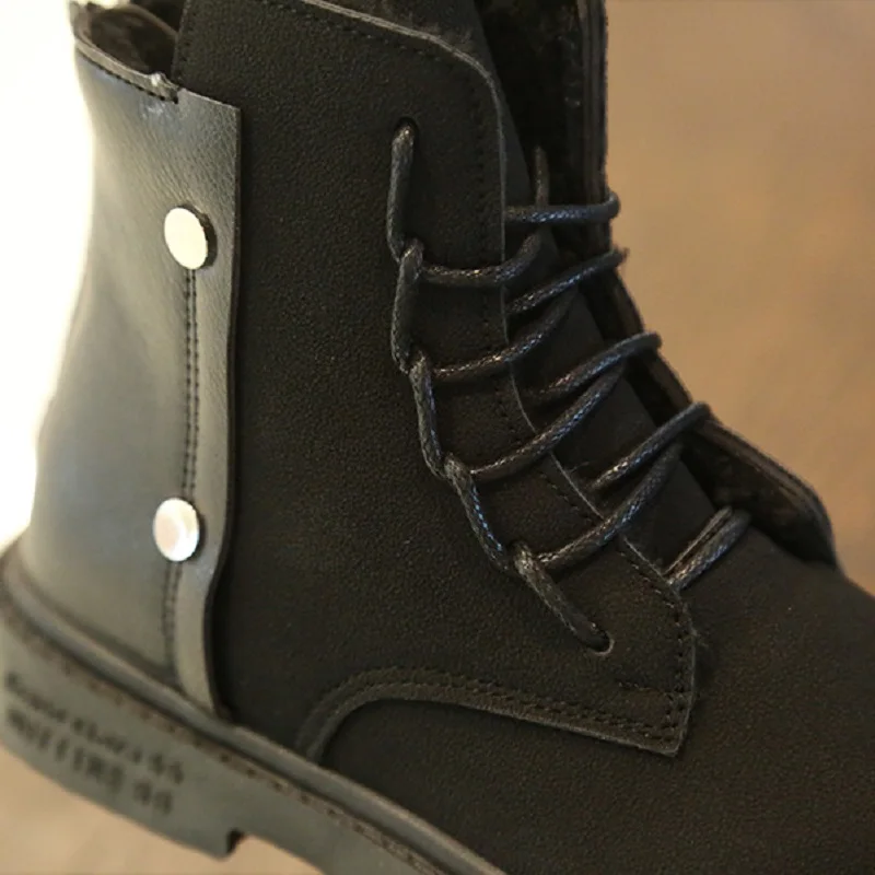 Детские ботинки коллекция 2019 года Сезон Зима новые модные в британском стиле для