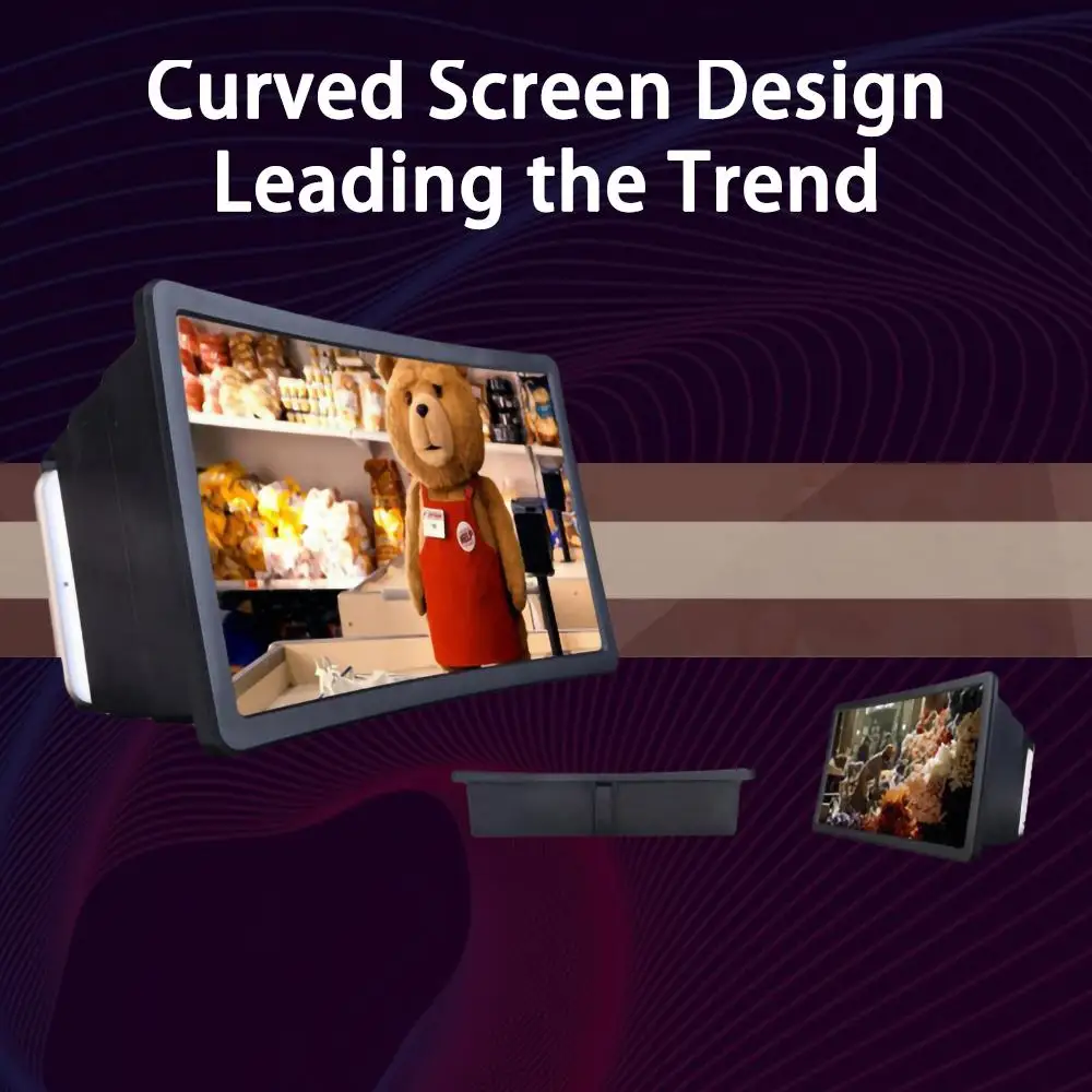 Универсальный Портативный 3D видео увеличить Смарт увеличитель для экрана