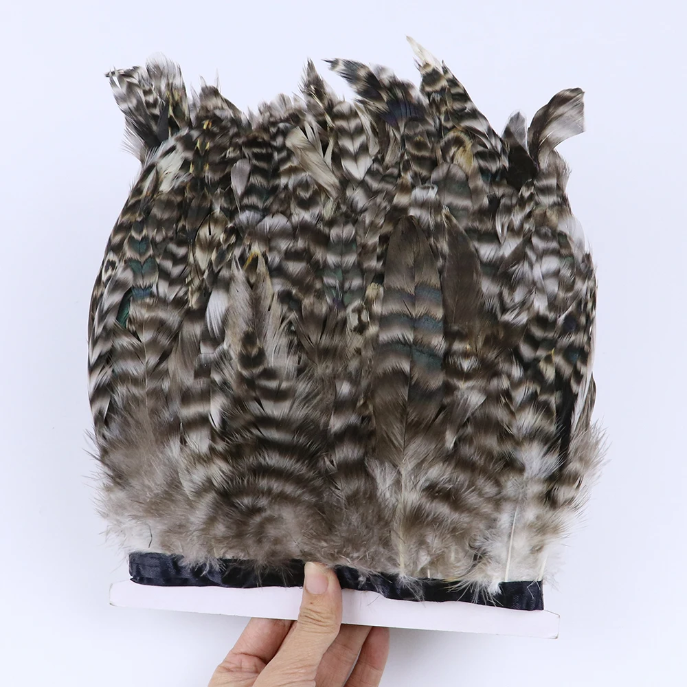 

1M Natural Rooster Feather Trim Dyed Chicken Ribbon 4-6Inch 10-15cm DIY Sewing skirt Accessories Plume for Crafts Wholesale