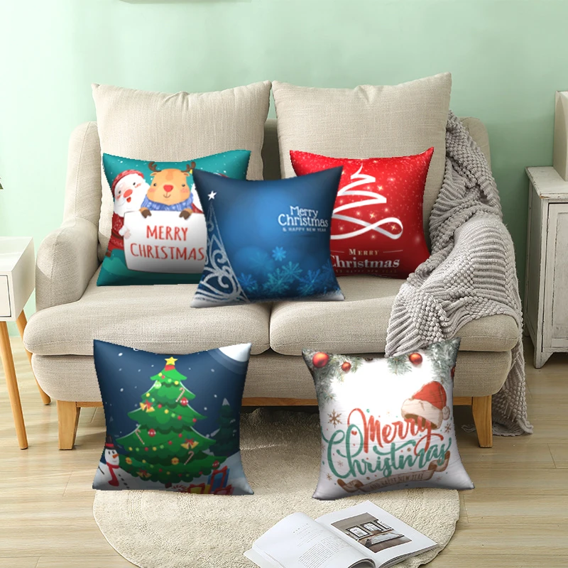 Рождественские подарочные наволочки Fuwatacchi Квадратные с Санта Клаусом домашние