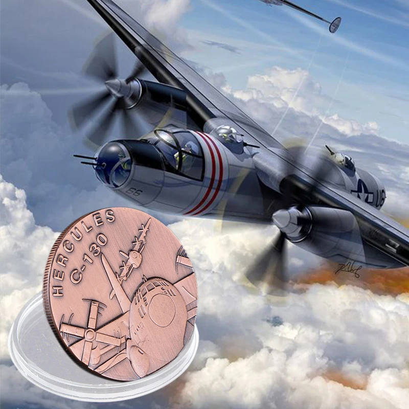 Американская воздушная бронзовая сила монета Hercules C-130 самолет Американский