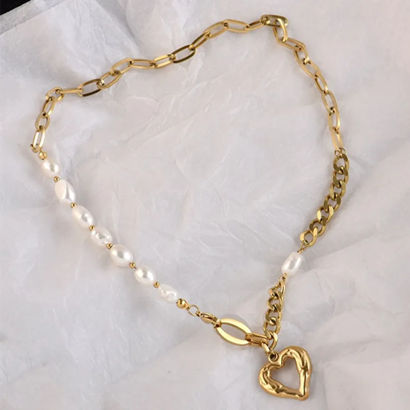 Ожерелье из натурального пресноводного жемчуга для женщин модное Винтажное