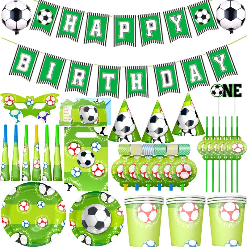 Новые Мультяшные футбольные тематические аксессуары для вечеринки украшения