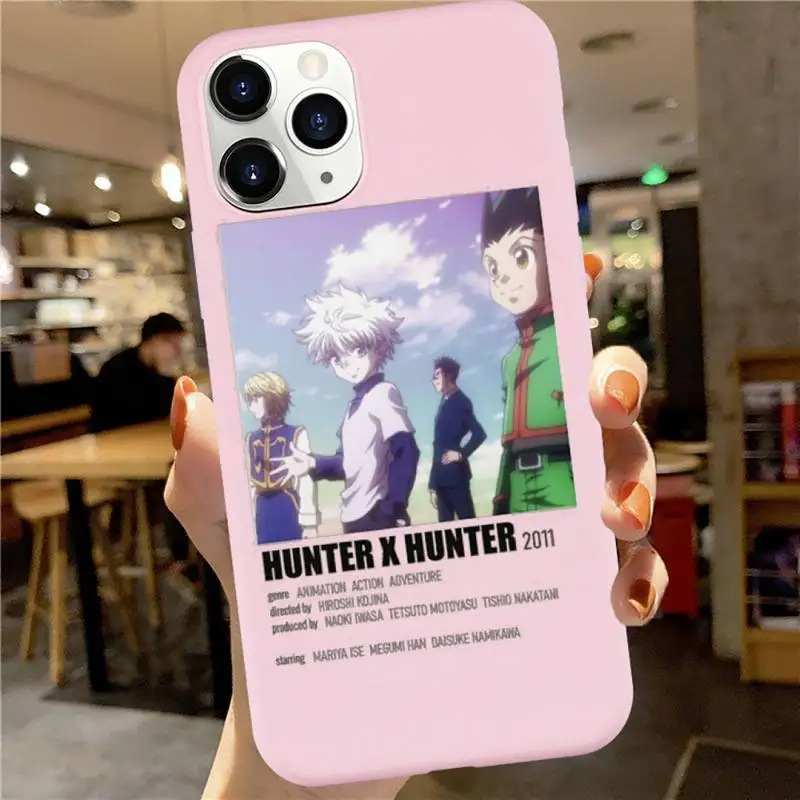 

Hunter x hunter Anime Phone Case Candy Color for iPhone 6 7 8 11 12 s mini pro X XS XR MAX Plus