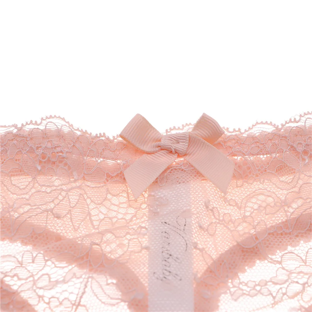 Комплект женского кружевного нижнего белья из бюстгальтера без косточек и