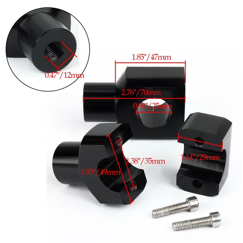 Кронштейн для мотоциклетного руля POSSBAY Универсальный алюминиевый зажим 25 мм 1