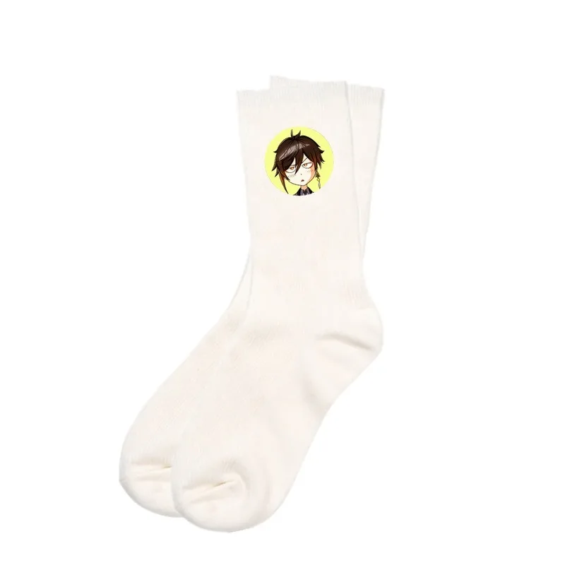 

Cartoon Men Sock Anime Socks Man Genshin Impact Lovers Unisex Solid Casual Crew Sox Adult Cotton Autumn Winter Lumine Sokken