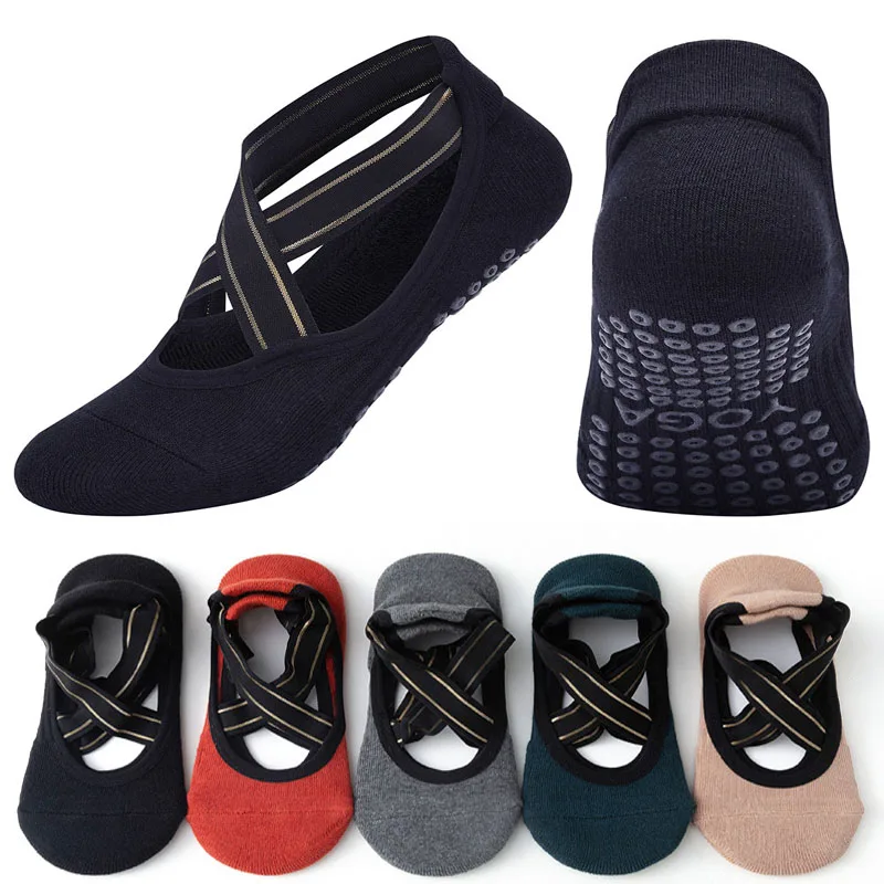 Высококачественные бандажные носки для йоги танцев фитнеса нескользящие