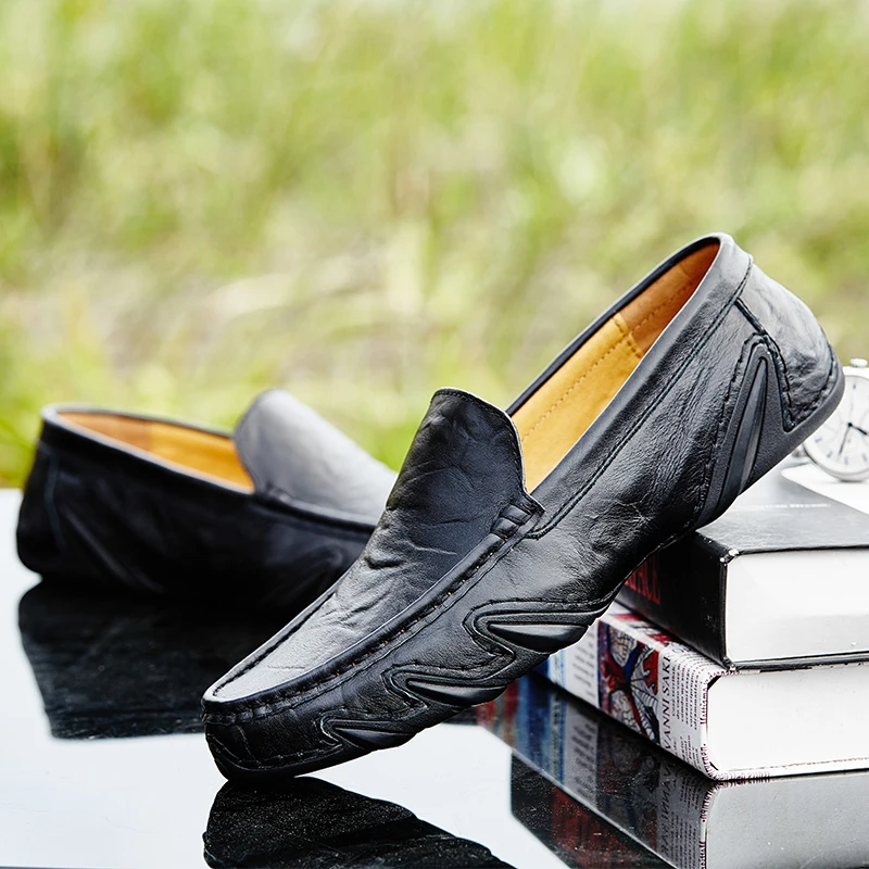

Men Leather Casual Shoes Casual Shoes Mens Hot Sale Men's Leather Men Fashion Zapatos Hombre Man Black Flat Shoe