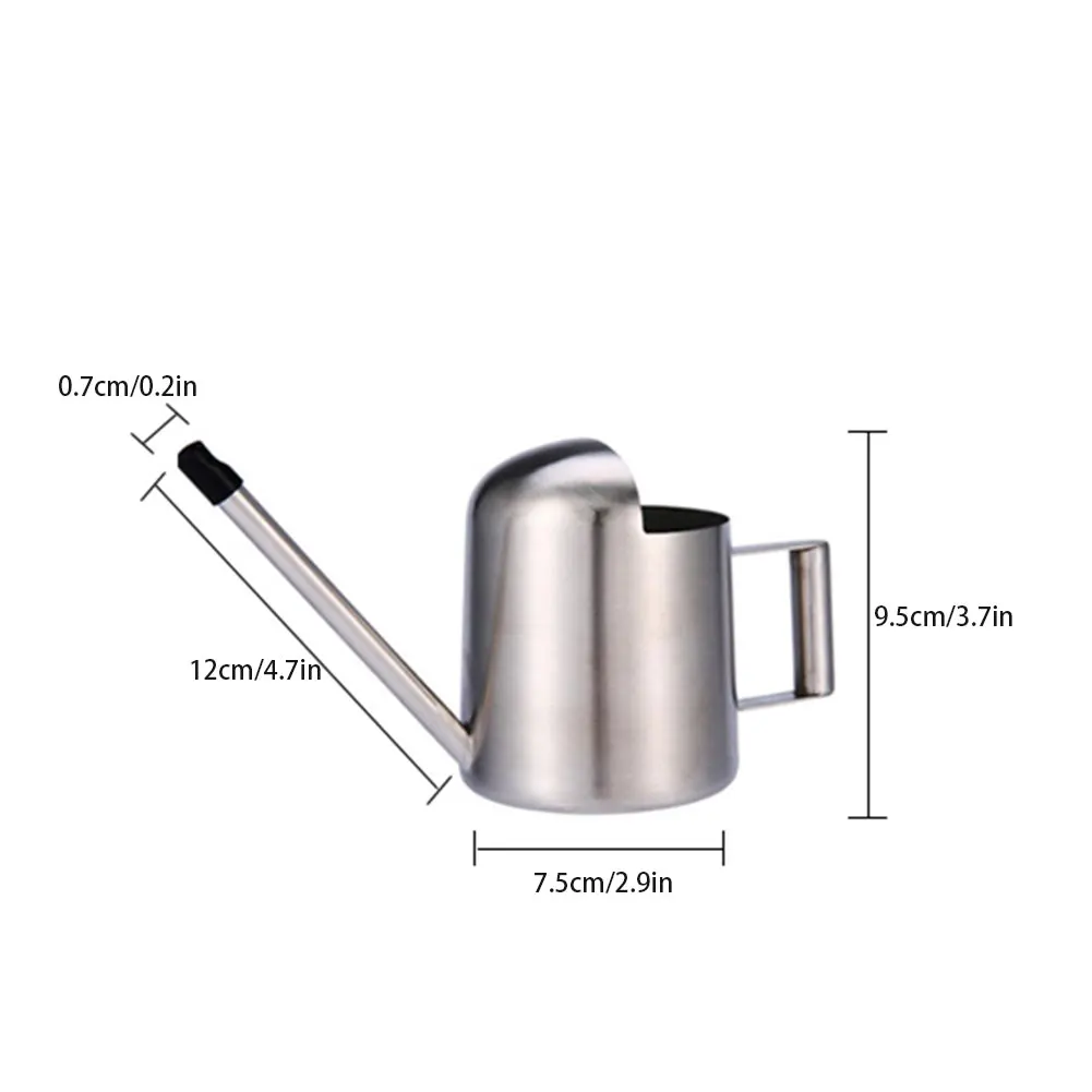 

Mini Watering Can Stainless Steel Pot Durable Small Watering Pot with Long Spout for Kids Nursery Bonsai Indoor Houseplant