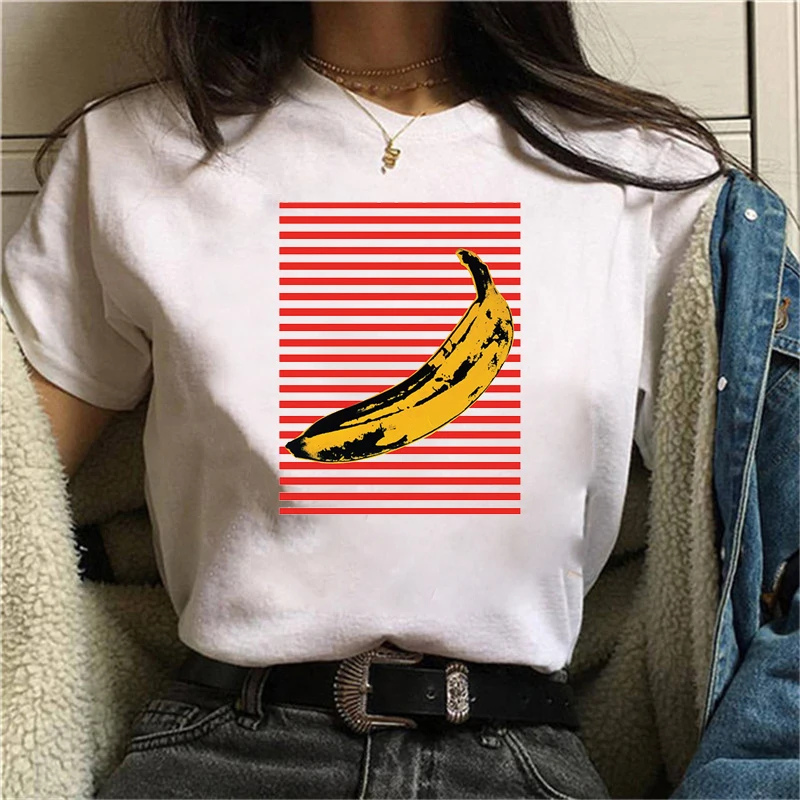 

Graphic tees tops Banana color tshirts women funny t shirt O-neck T-shirt Vintage Vogue Ullzang Mujer_T-Shirt