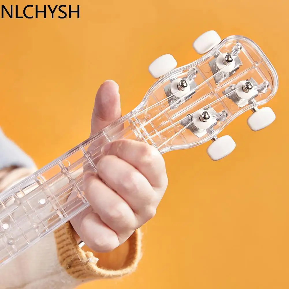 

Укулеле 21 дюйм, 4 струны, портативный прозрачный мини-гитара из АБС-пластика, музыкальный инструмент для начинающих