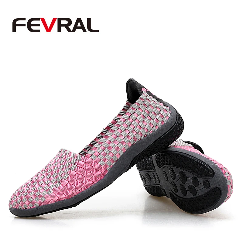 Бренд FEVRAL весенняя женская обувь с ручным плетением Женская дышащая на плоской