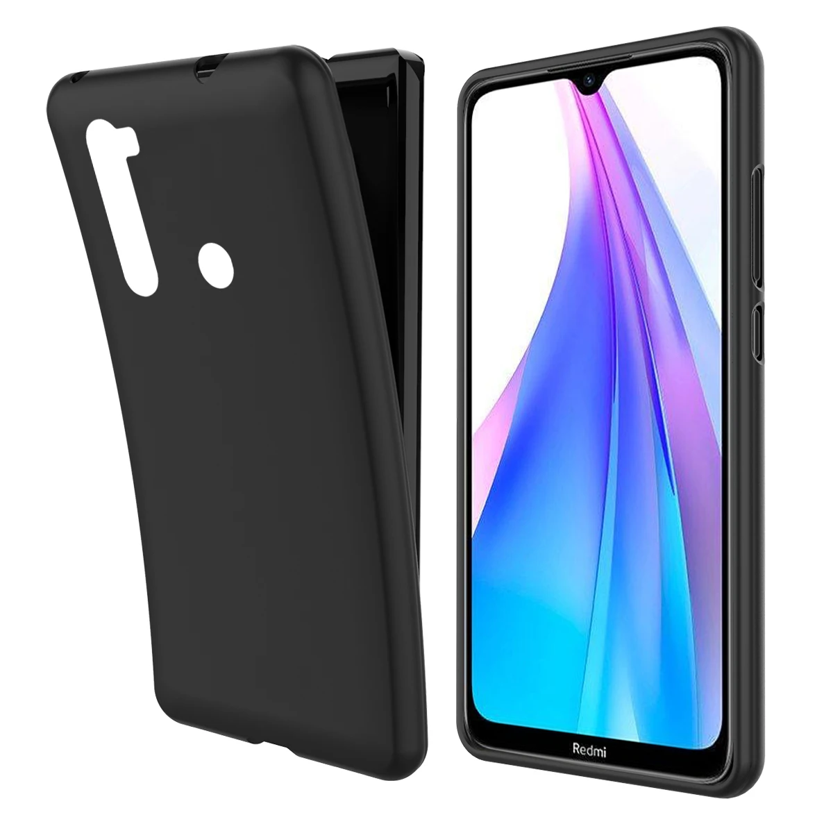 For Xiaomi Redmi Note 8T Back Case Slim Fit Soft TPU Shockproof Phone Protective Cover Black Fast delivery |