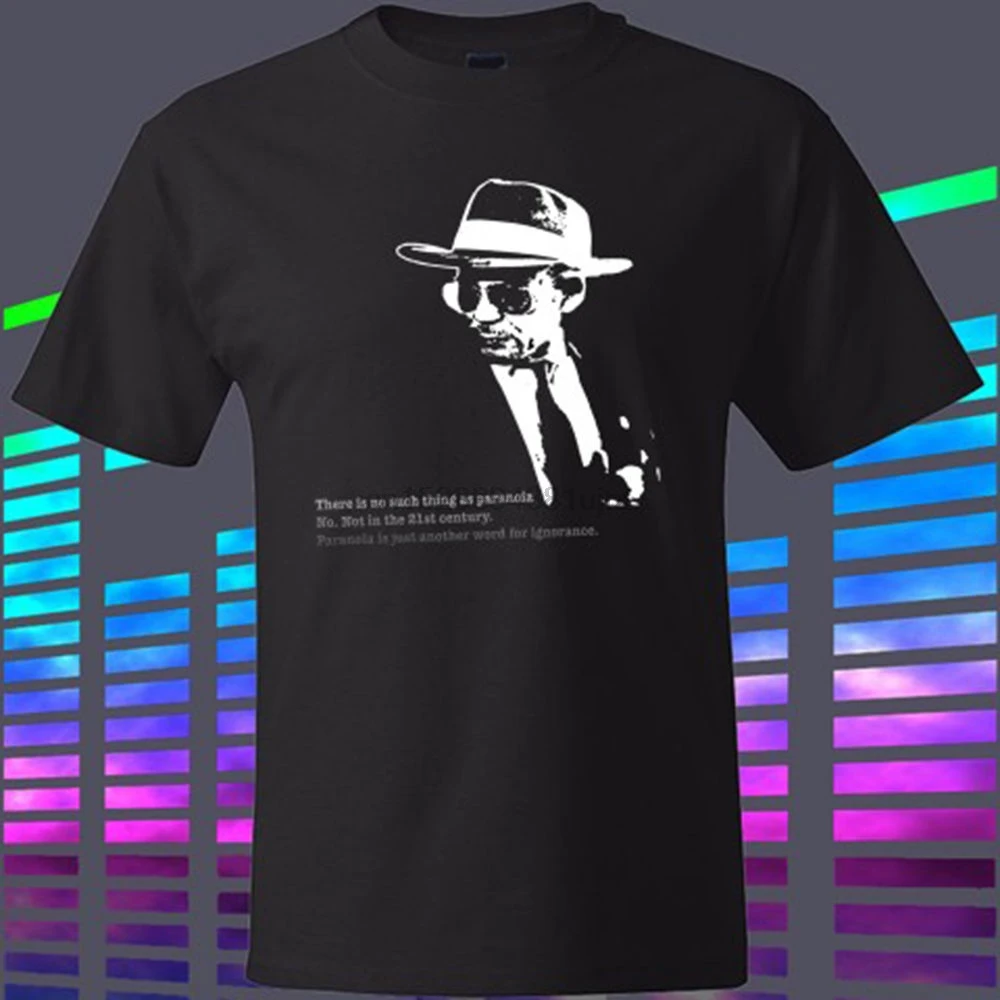 Новая мужская черная футболка HUNTER S Томпсон с цитатами гонзо Размер до 3XL Мужская