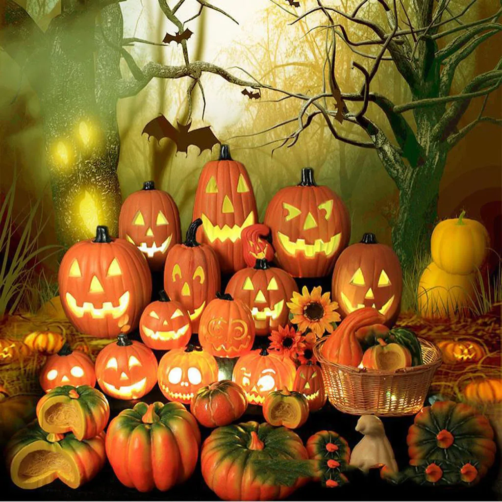 New Arrival Halloween Flash Talking Singing Animated LED Pumpkin Toy Projection Lamp With Projector Inside for Home Decor#15 | Дом и сад