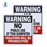 2pack warning no public use of dumpster violators prosecuted sign dumping signs