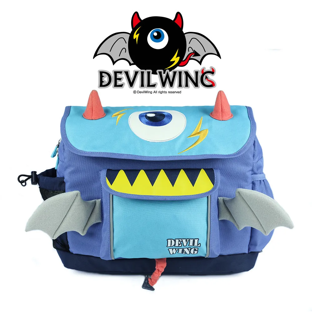 Детский рюкзак школьный с трехмерным принтом в виде маленького дьявола