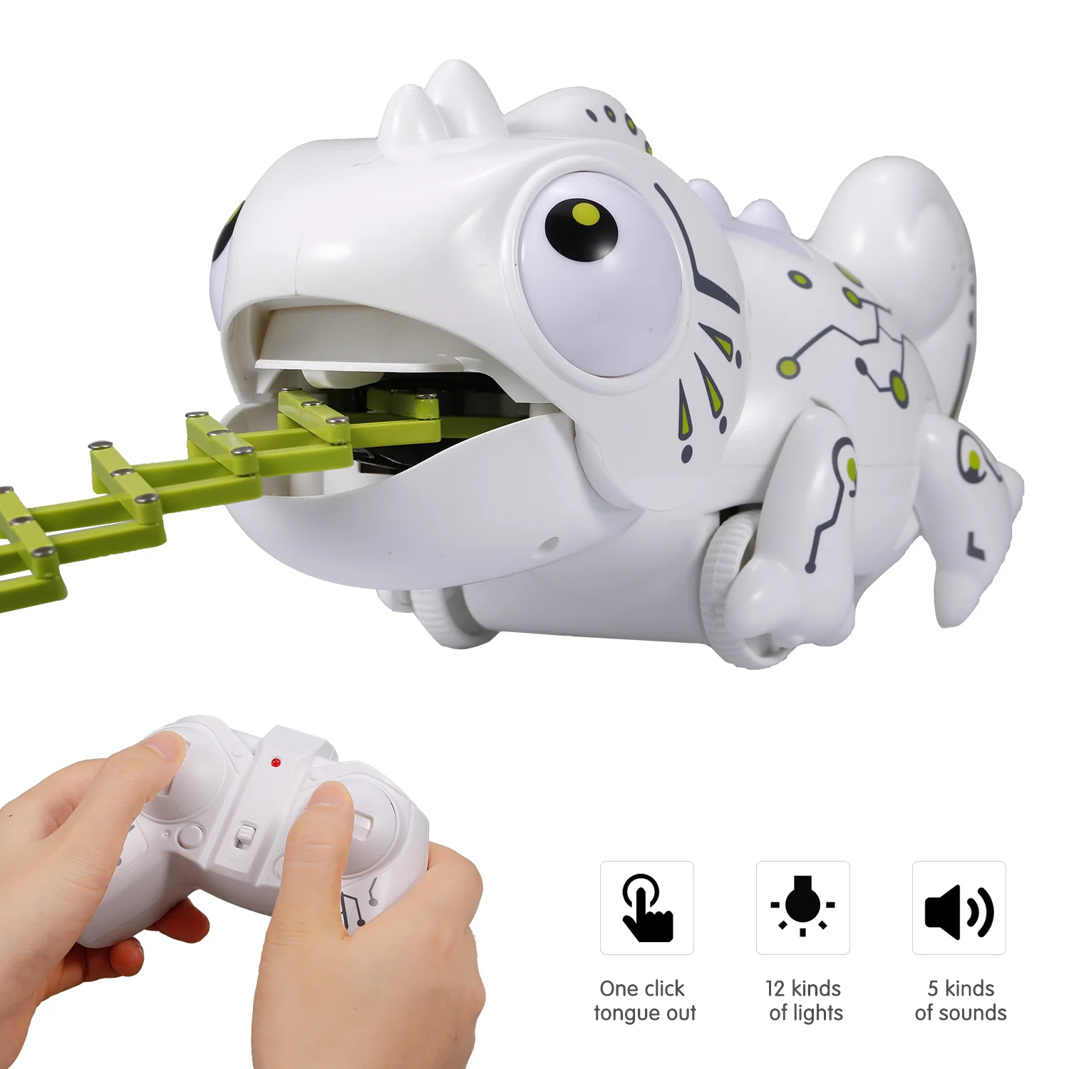 Робот-динозавр игрушки 2.4CHz RC хамелеон домашний сменный светильник дистанционное