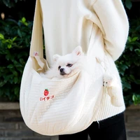 pet carrying bag dog bag cat and puppy outdoor travel shoulder bag canvas printed single handbag comfortable breathable handbag