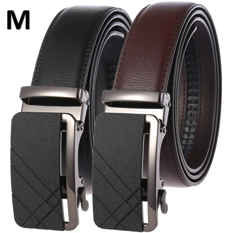 

ремень мужской men Leather belt Black Automatic Buckle Belts Genuine Cow Leather adjustable ratchet belt for men 3.5cm