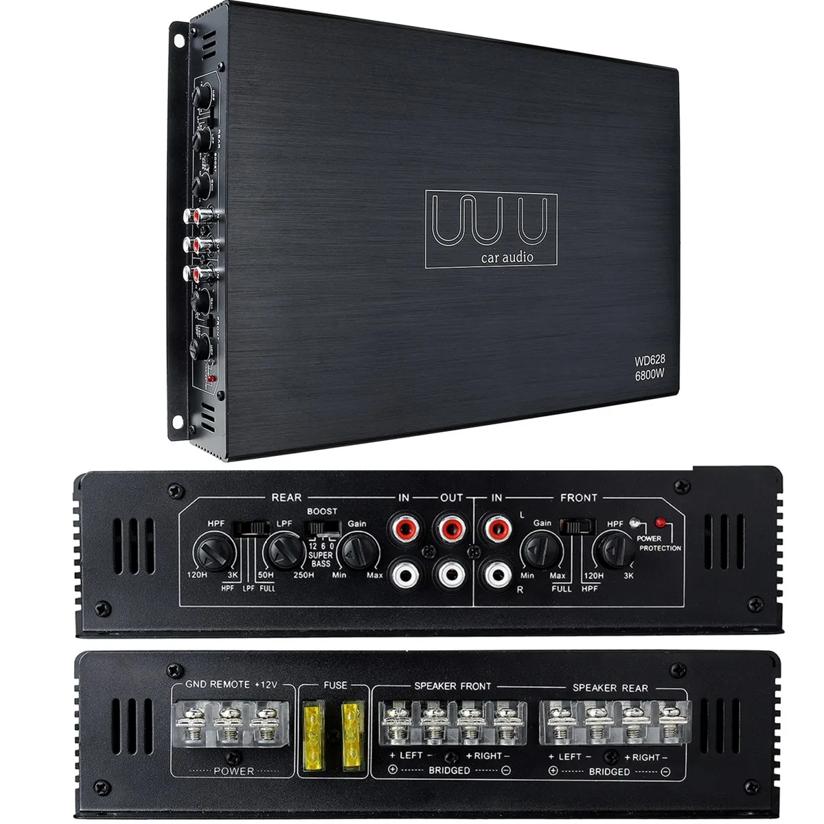 DC 12V 6800 ватт 4 х канальный автомобильный усилитель аудио стерео бас Динамик