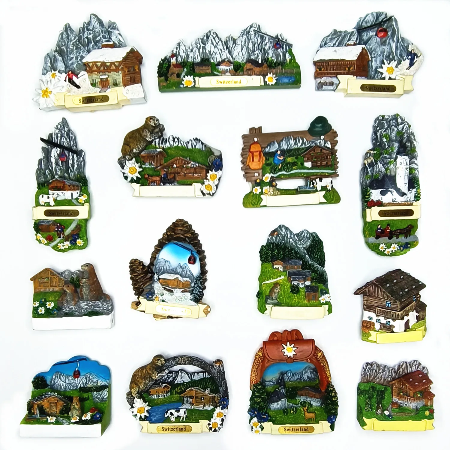 Европейские швейцарские туристические сувенирные магнитные наклейки предметы