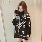 Женский вязаный свитер с рукавом летучая мышь, Свободный пуловер оверсайз с высоким воротником, одежда в Корейском стиле на осень и зиму, 2021