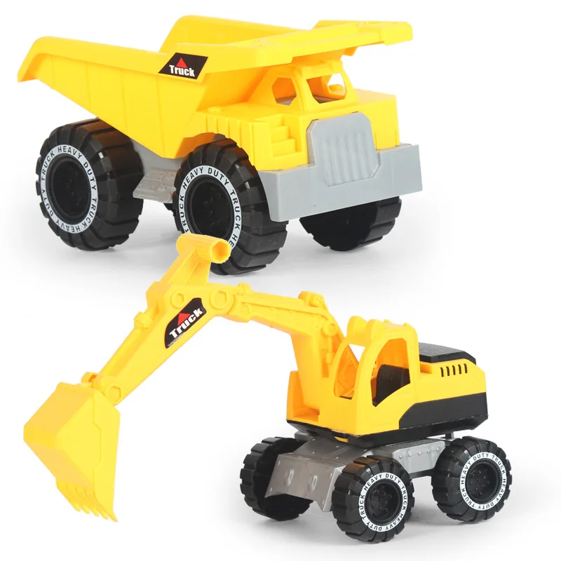 

High quality simulation engineering vehicle excavator children inertia toy excavator boy beach toy car