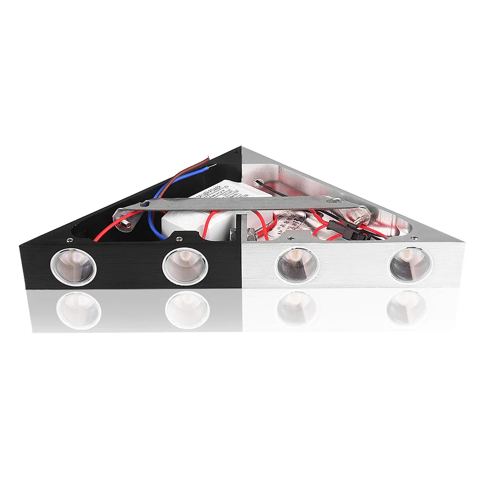 

Aluminum with Black 5w Triangle Led Wall Lamp AC85-265V Led Modern Home Lighting Indoor Party Ball Disco light fixtures