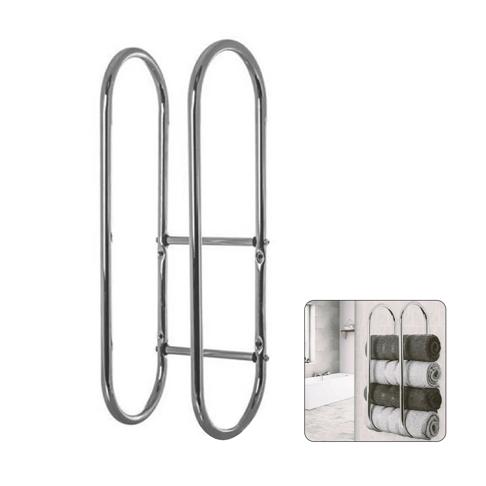 

Easy Install Bathroom Towel Rail Holder Iron Art Toilet Hotel Home Modern Robes Multifunction Storage Rack Wall Mounted Kitchen