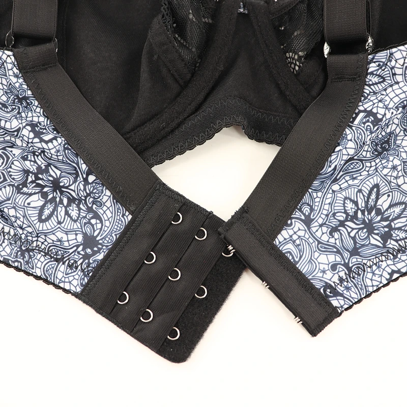 

Plusgalpret 2020 C D E Cup 38 -48 Big Chest Women Favorite Underwear Floral Print Bras For Women Unlined Super Thin Bralette Bh
