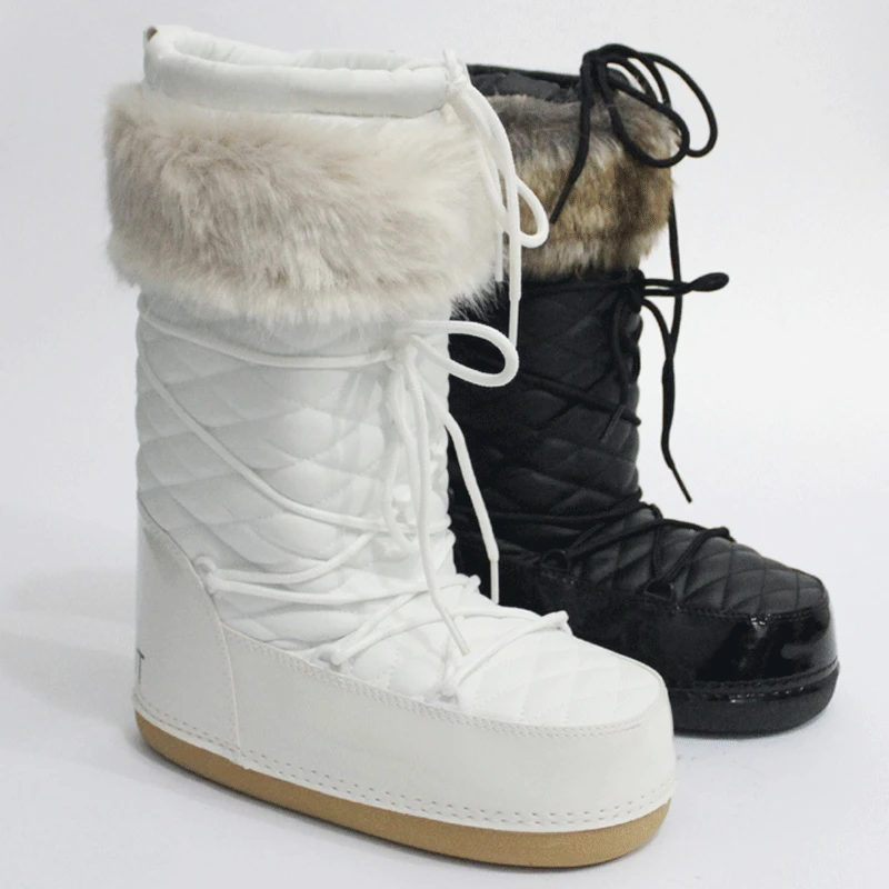 Дропшиппинг 2021 женские зимние ботинки на платформе космический олень с мехом