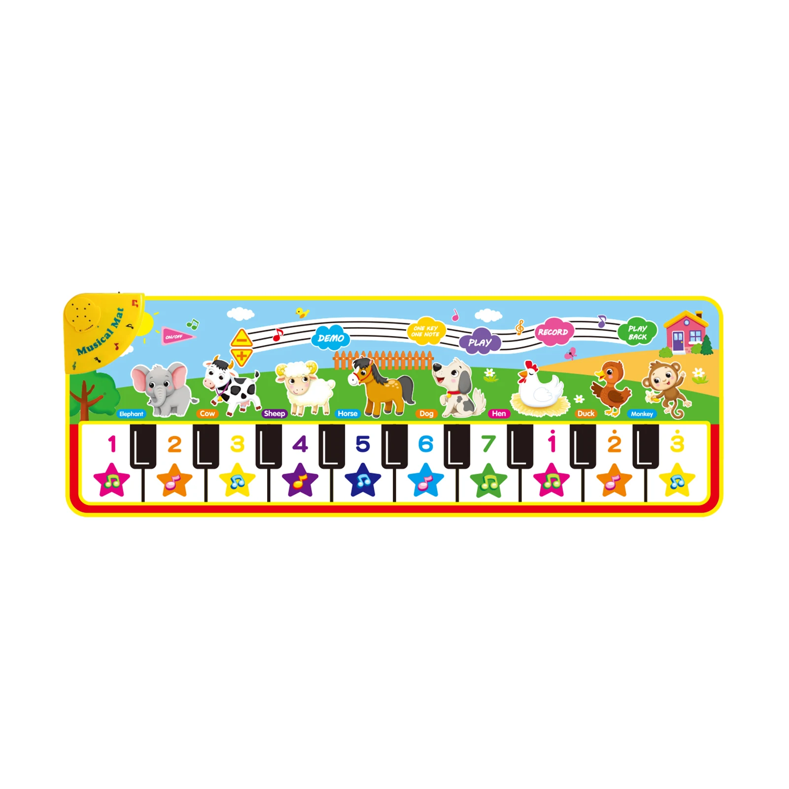

Keyboard Music Mat Playmat Educational Musical Carpet Multifunctional Children Piano Carpet Baby Crawling Mat for Kids Toddlers