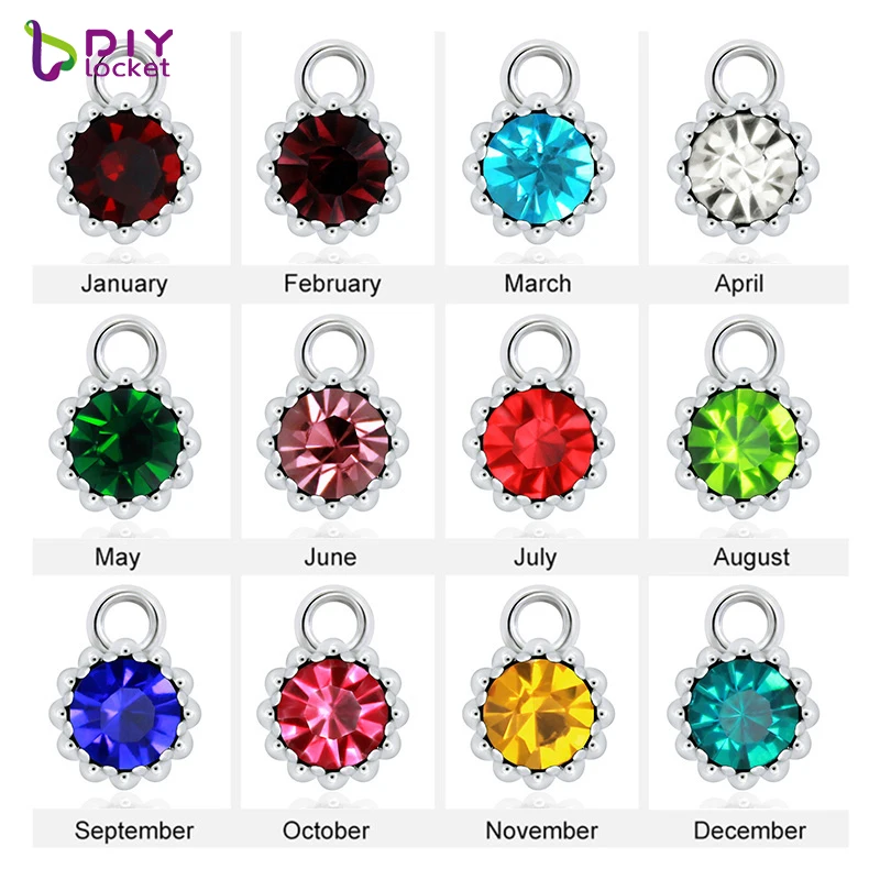 12 шт. в упаковке украшенные цветком из страз амулеты камней кулон набор сделай